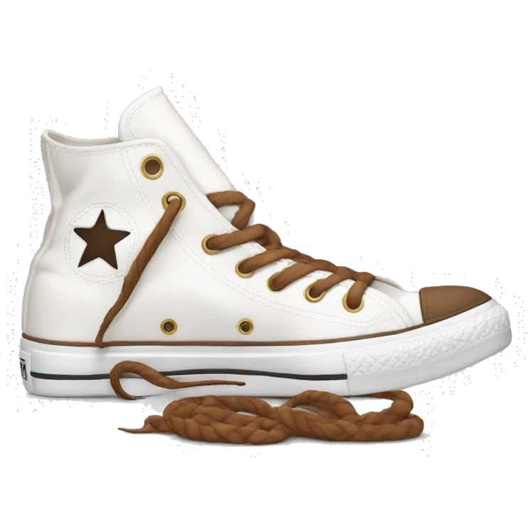 White and brown converse shoes emoji