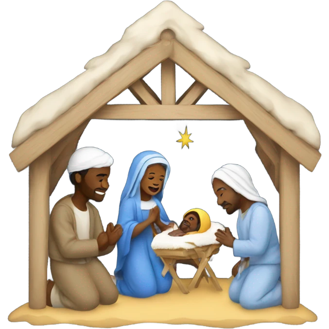 American Nativity scene  emoji