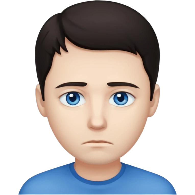 Sad man: dark hair emoji