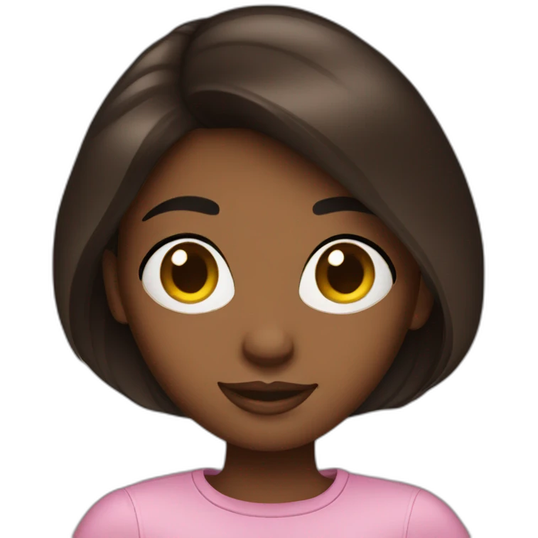 brunette girl with iphone  emoji
