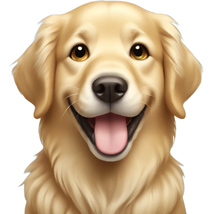 Light Golden retriever smiling  emoji