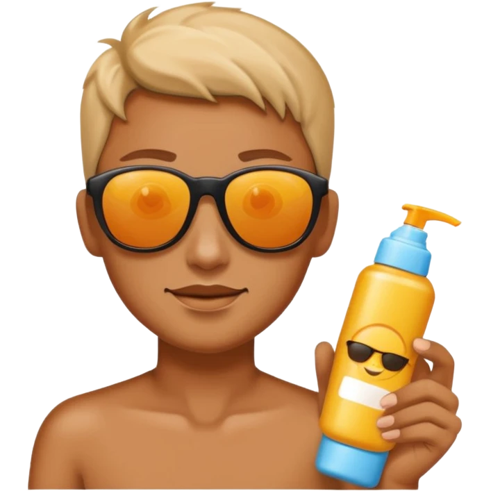 
Sun with suncream and sunglasses emoji