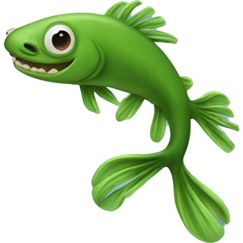 A large algae eater eating algae emoji