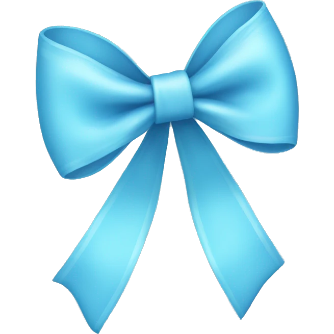 Baby blue bow emoji