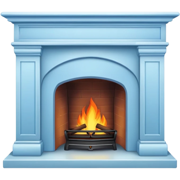 The fireplace is pale blue in color emoji