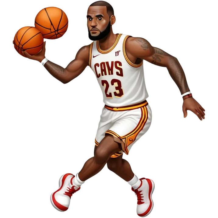 LeBron James playing basketball emoji