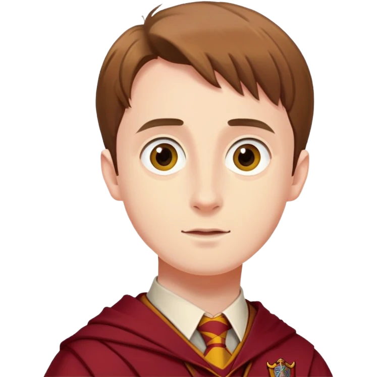 sean biggerstaff is Oliver Wood  in harry potter, wear hogwarts gryfindor uniform emoji