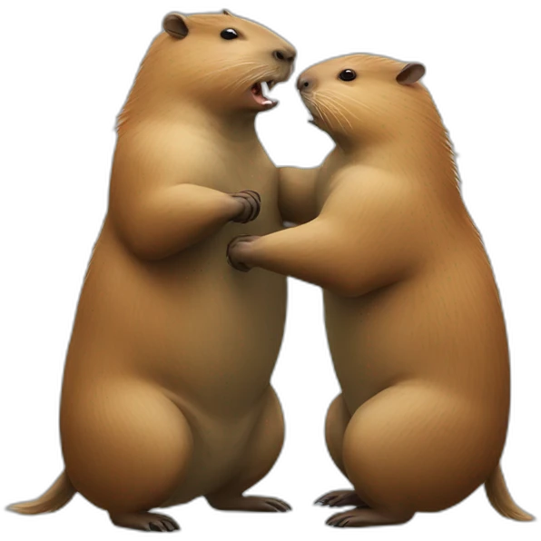 Capybara fight emoji