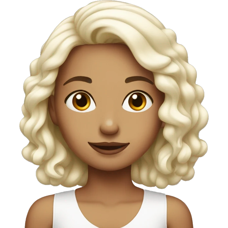 White birthday girl emoji