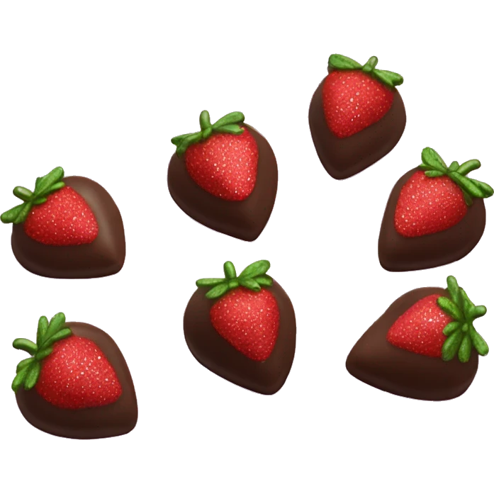 Chocolate covered strawberries with glitter  emoji