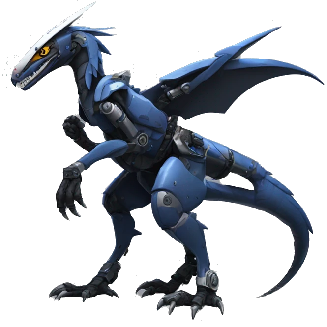 Edgy Futuristic Mechanical Sergal-raptor-nargacuga-vernid emoji
