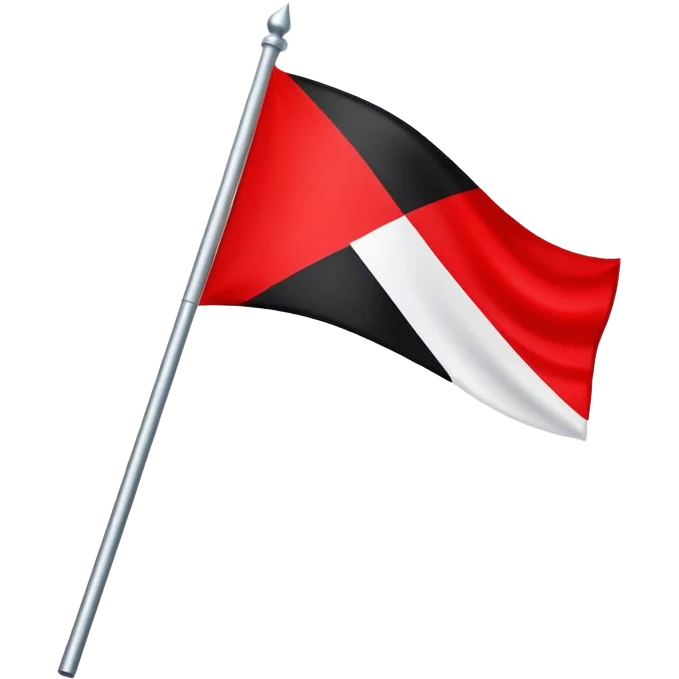 Schwarz weiß rote Fahne  emoji