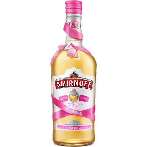 smirnoff vodka with pink ribbon emoji