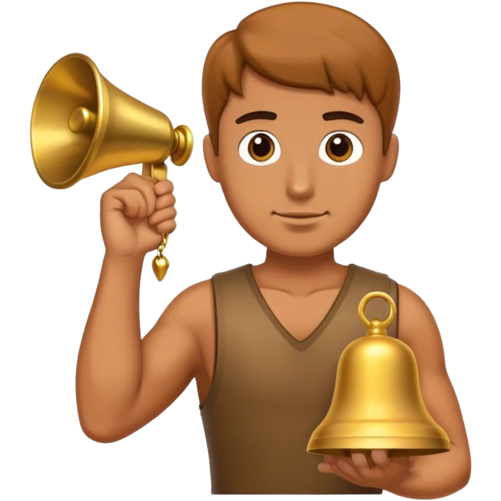 a man with a bell in his hand emoji