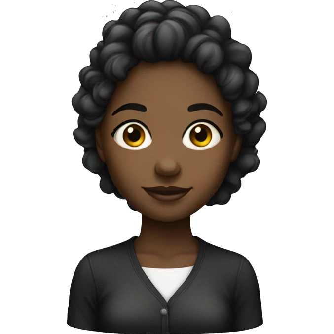 A black clean girl emoji