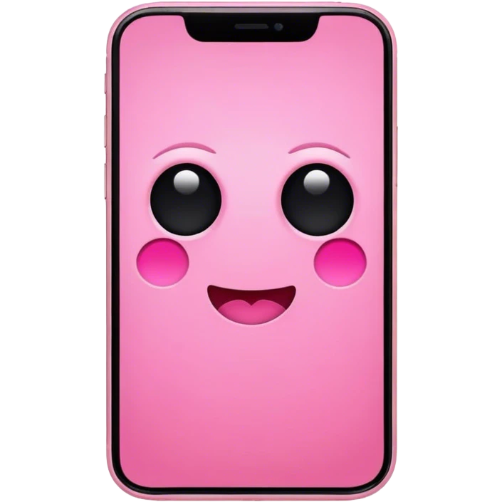 pink colored iphone 16. black screen emoji