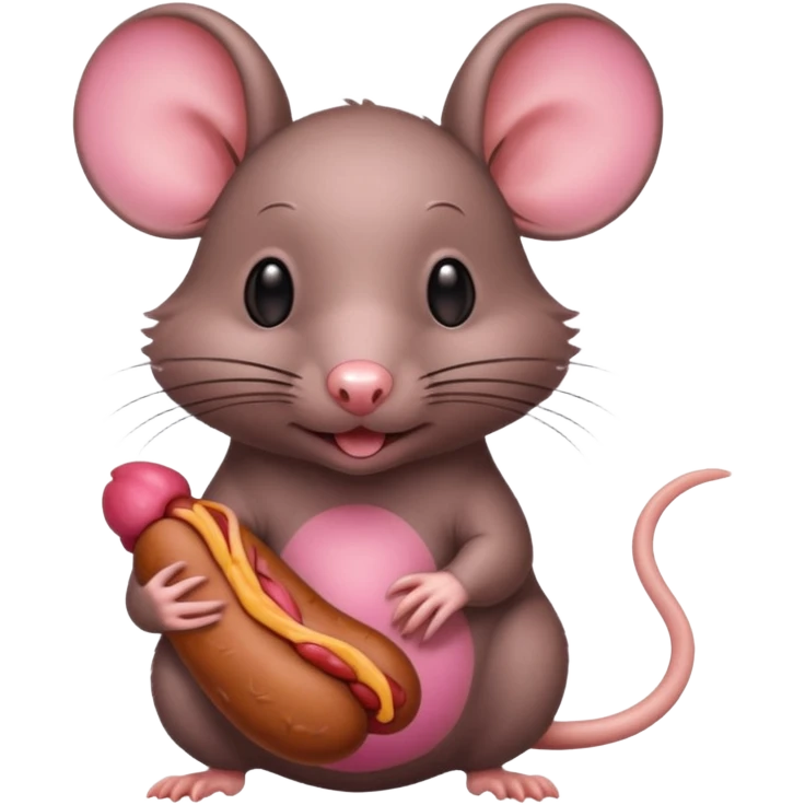 Rat with a wiener emoji