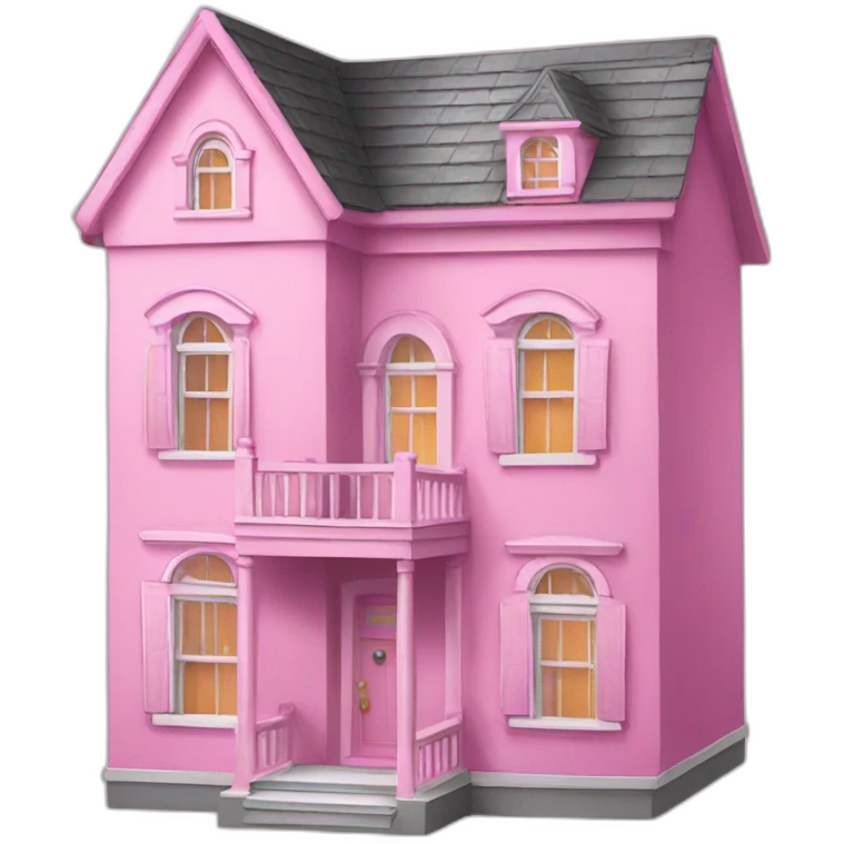 pink doll house emoji