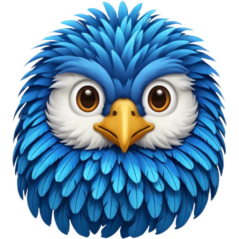 blue feathered bird emoji