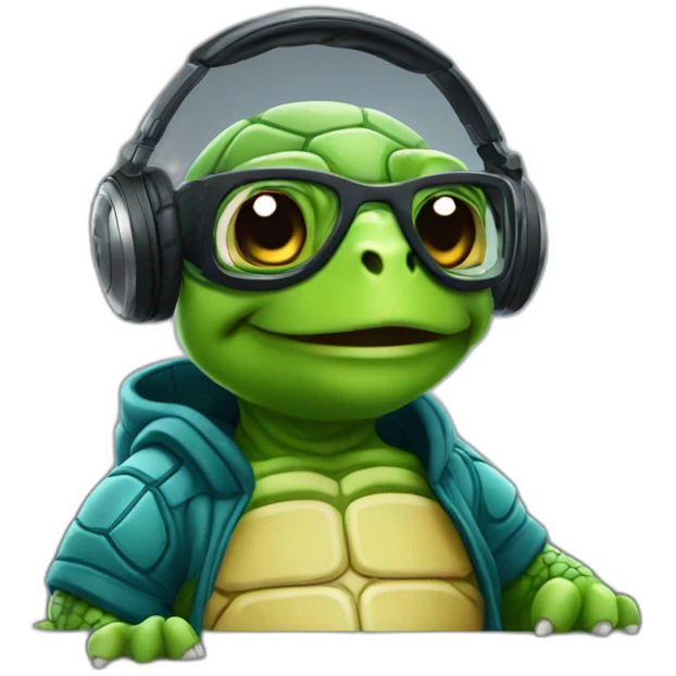 dj turtle emoji