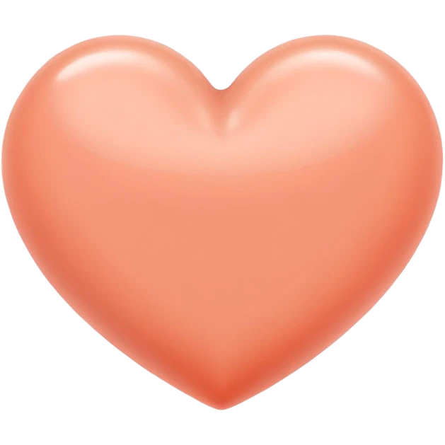 Pastel salmon color heart emoji