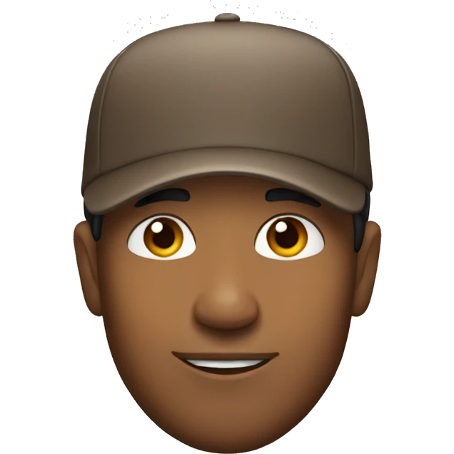 Brown man in cap emoji