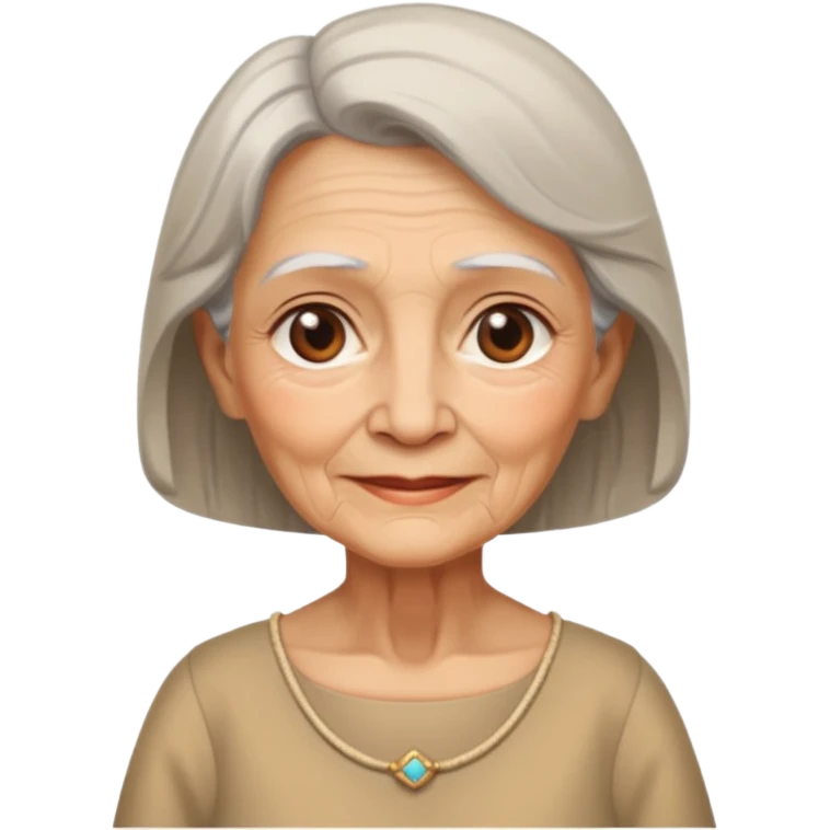 In medieval fairy tales, a kind and amiable grandmother who did not wear jewelry emoji