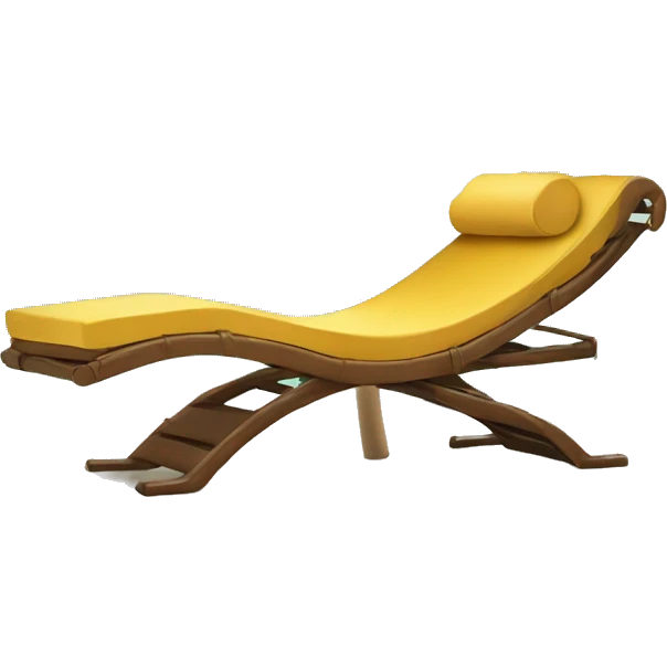 Chaise longue with palm tree emoji