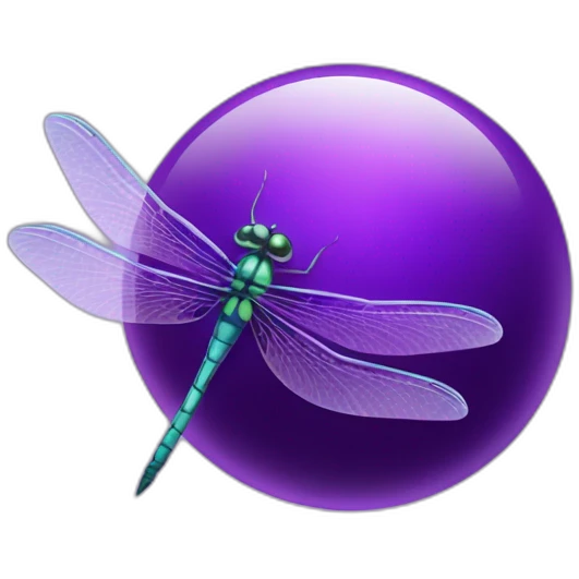 dragonfly inside a purple orb emoji