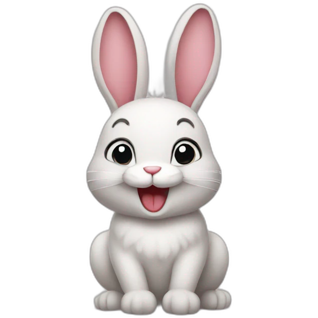 Bunny happy emoji