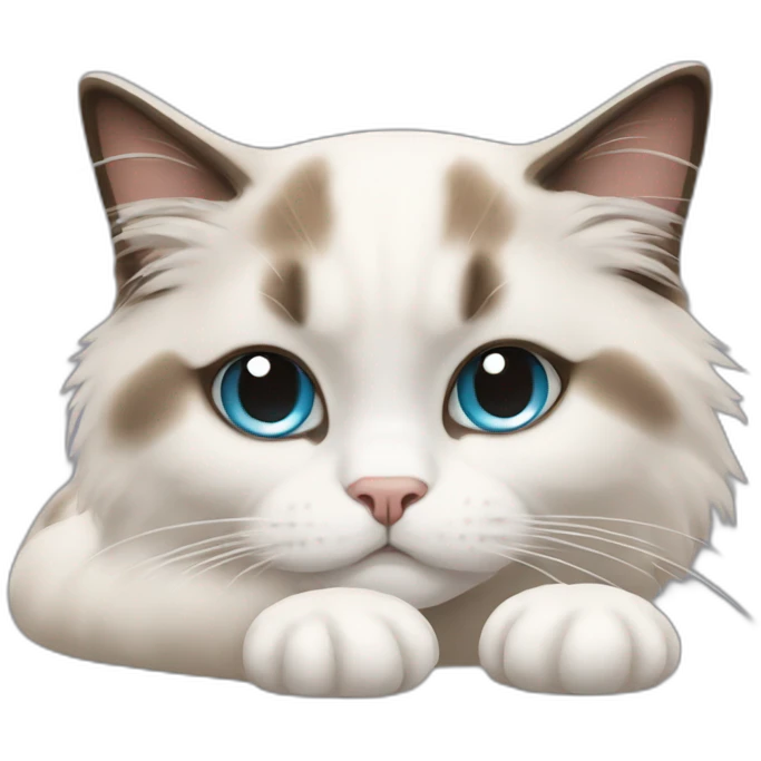 ragdoll cat sleepy emoji