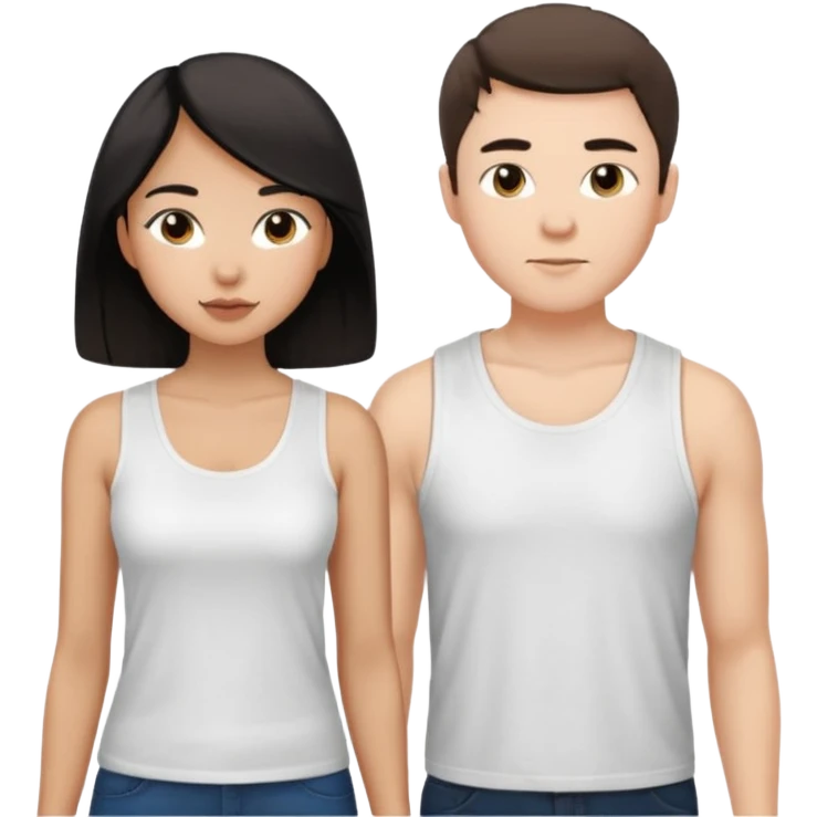 Mixed race couple, white male with mixed female (asian & black)
the female is more asian than she is black
The male is french  emoji