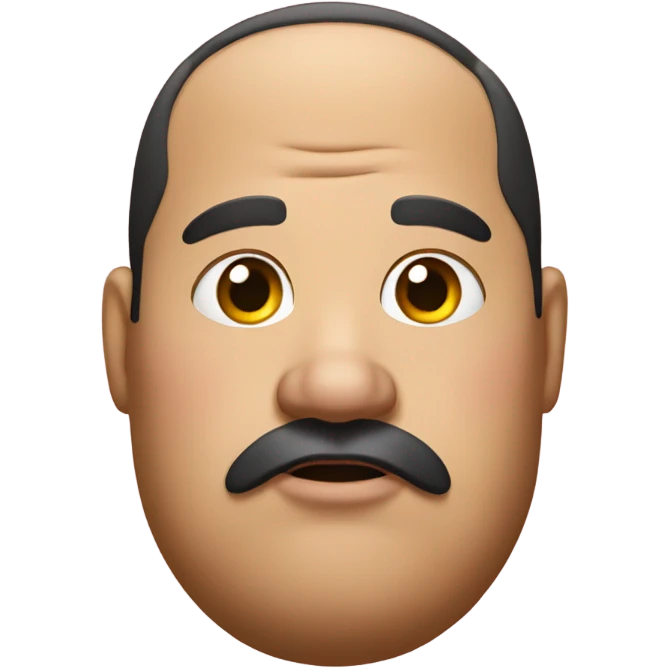 Fat man with a duck face emoji