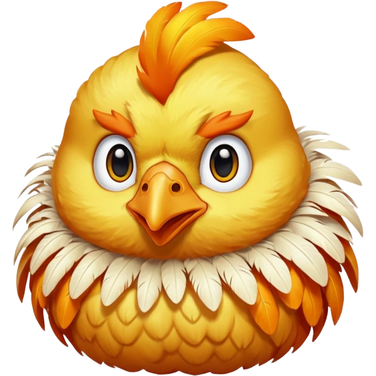 Orange colored chicken 🐥  emoji