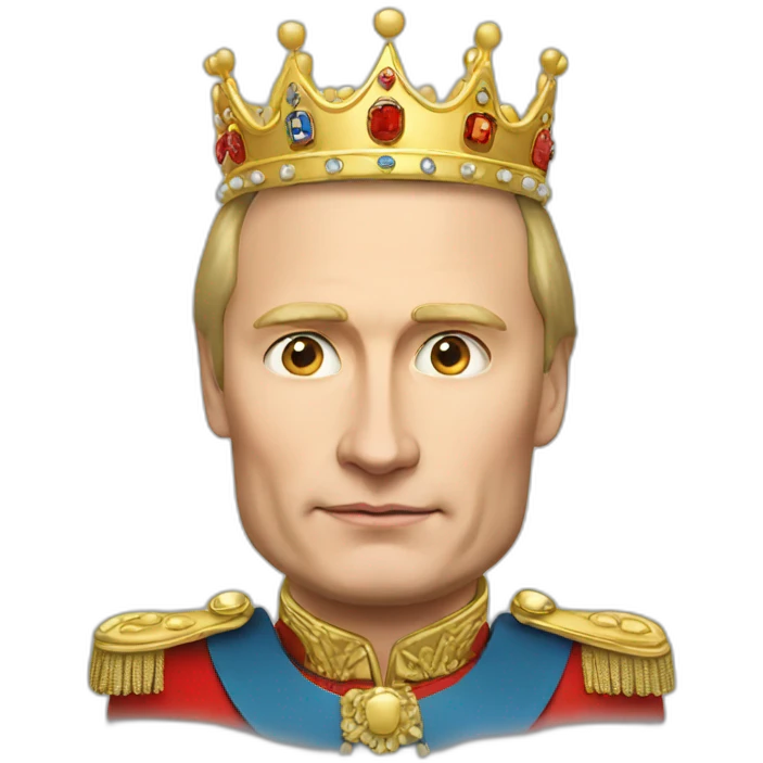putin with crown emoji