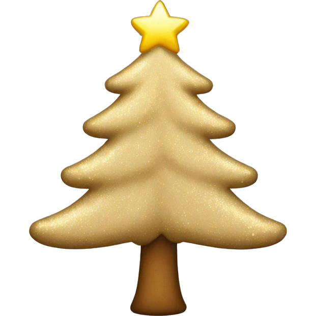 Beige Christmas emoji Christmas tree sparkly emoji