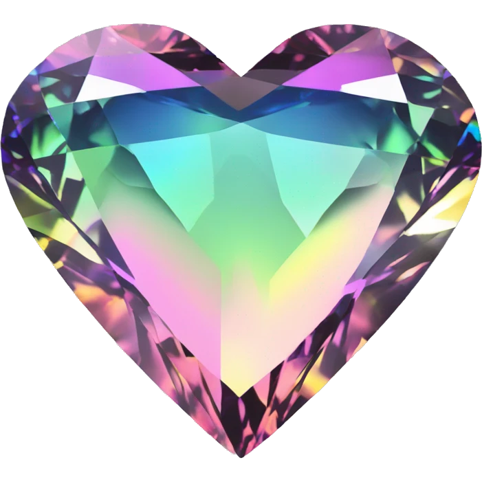 Heart shaped 56-carat rainbow diamond emoji