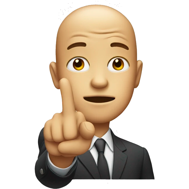 a face pointing a finger at the forehead emoji