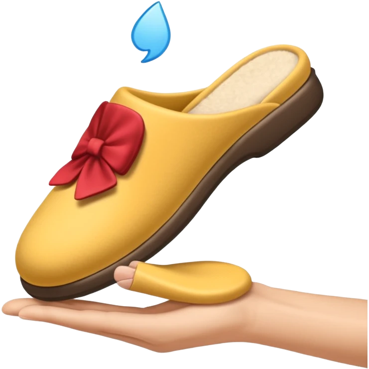 hand holding a slipper about to slap someone emoji