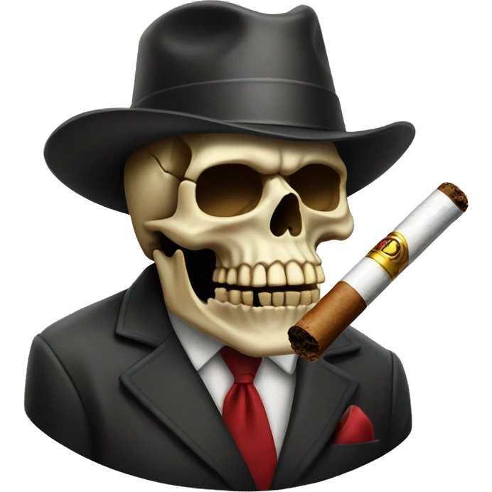 skull with a cigar emoji