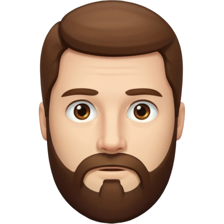 man with long straight hair and beard no mustache emoji