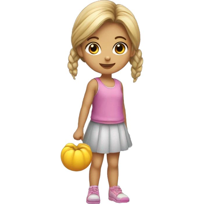 Petite fille métisse fait de la balançoire emoji