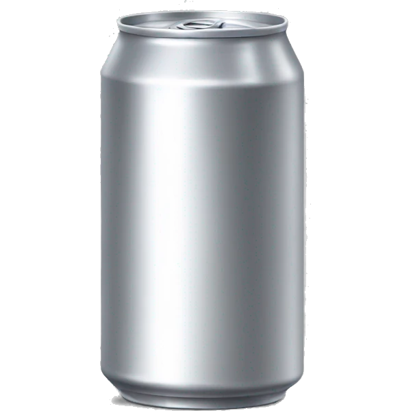 Plain unlabeled silver beer can emoji
