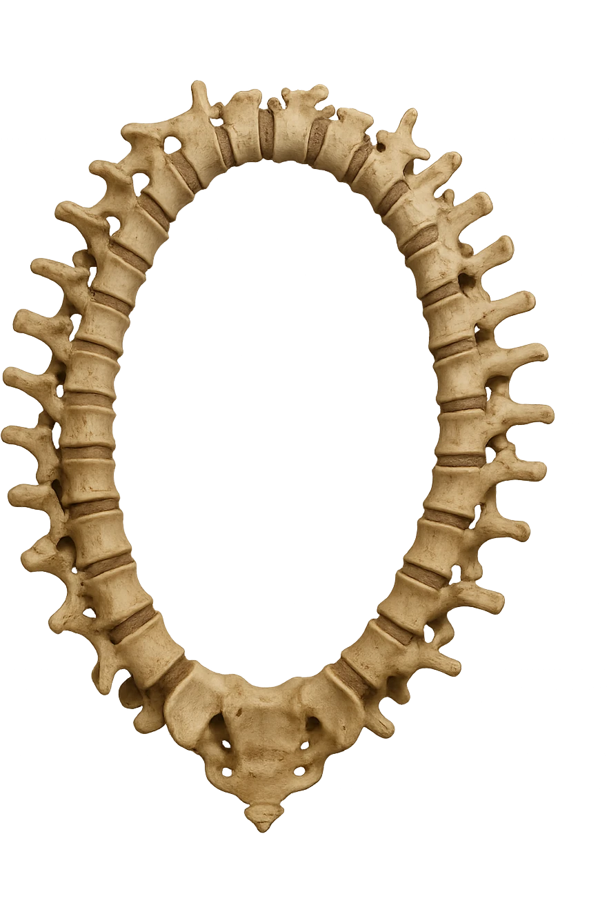 SPINA DORSALE ANATOMICA UMANA REALISTICA CHIUSA A CERCHIO emoji