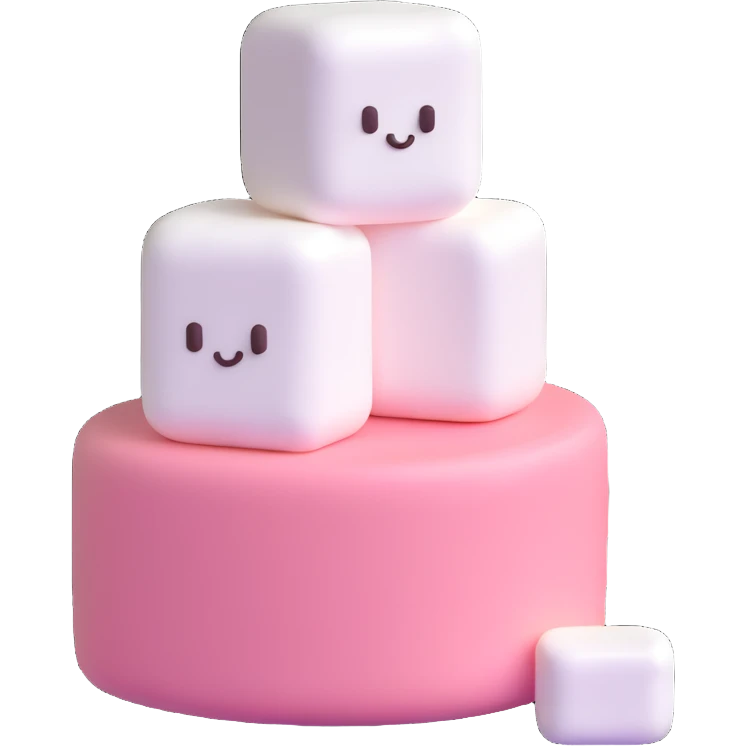 marshmallow with soft puffy texture emoji