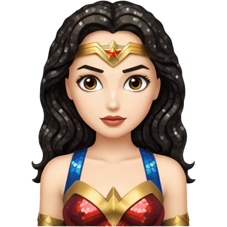 Wonder Woman with Sequin Outfit emoji