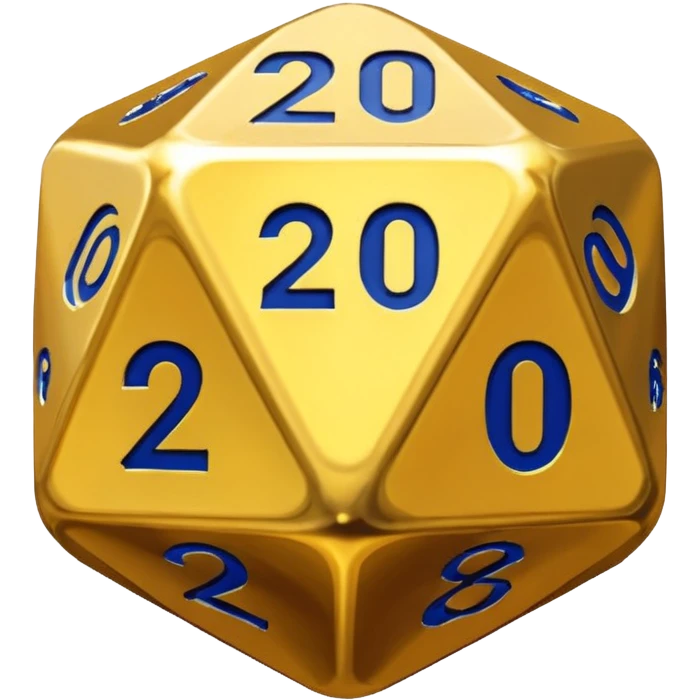 ДнД дайс д20 с акцентом на цифре 20 emoji