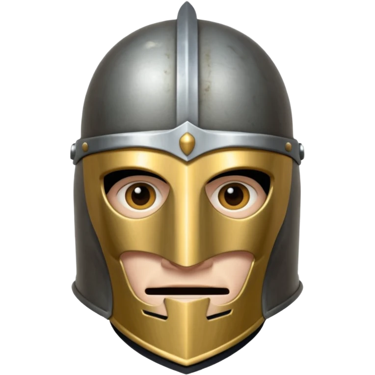 Monty pyton knight with full face covered helmet emoji