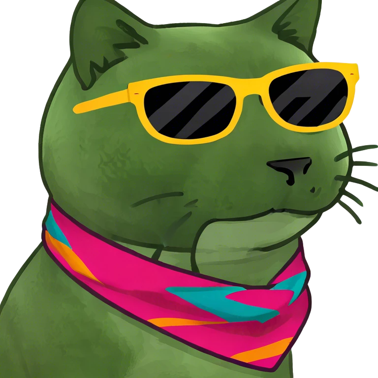 Cat with sunglasses emoji