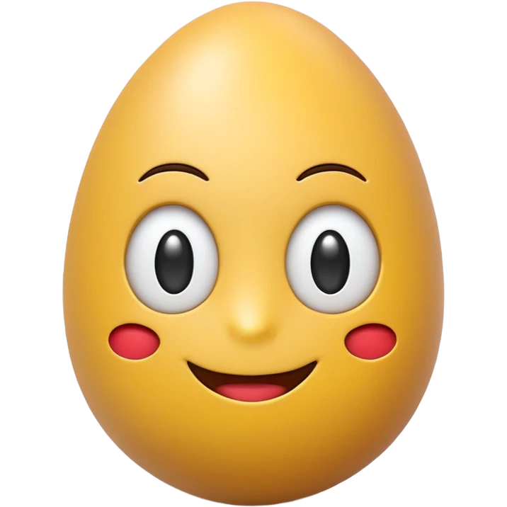 3D emoji egg, Apple style, isolated on soft pastel background, high-resolution, minimalistic, plastic texture, soft lighting, realistic shadows, style similar to iOS emoji, front-facing, centered emoji